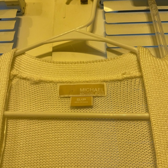 Michael Kors white knit short sleeve cardigan - Picture 4 of 6